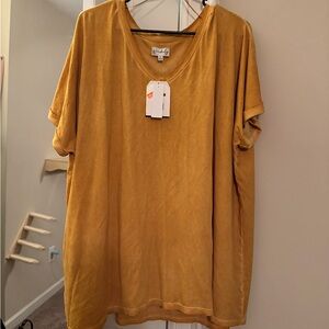 Mustard Yellow Wonderly Soft Blouse NWT